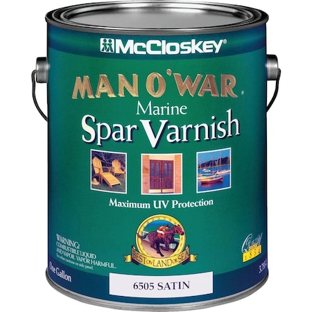 Mccloskey Man O'War VOC Satin Spar Interior & Exterior Varnish, Gallon 080.0006505.007